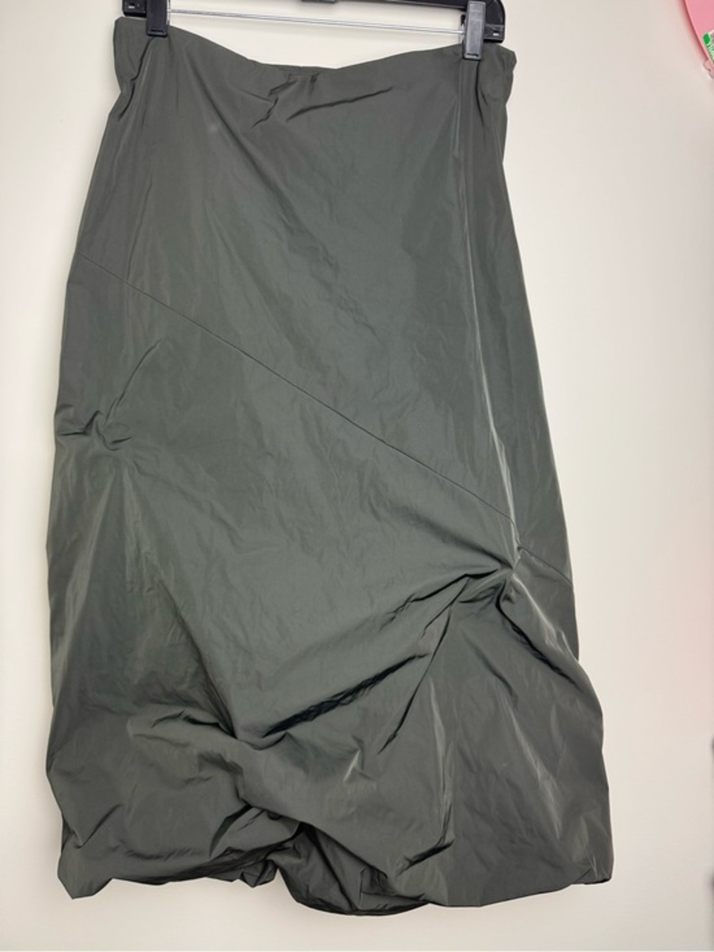 Porto Black Asymmetrical Midi Bubble Skirt